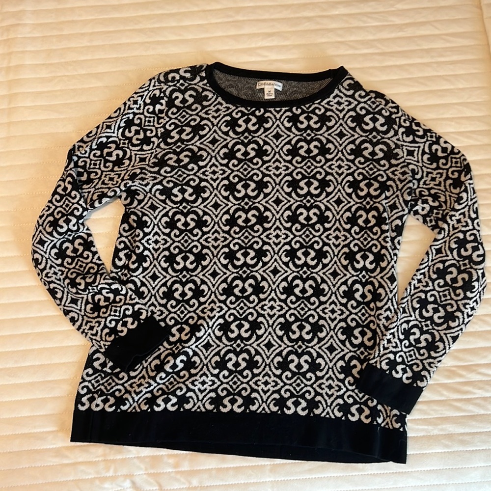 Black and white sweater